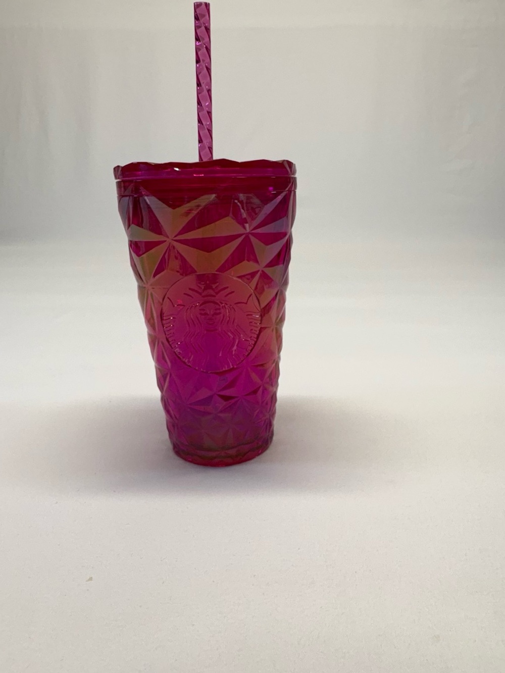 Authentic Starbucks 2023 Summer Iridescent Magenta Bling Cold Cup Tumbler-Grande